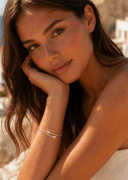 Pulsera Lumière Spark Stack - 18k Chapada en oro