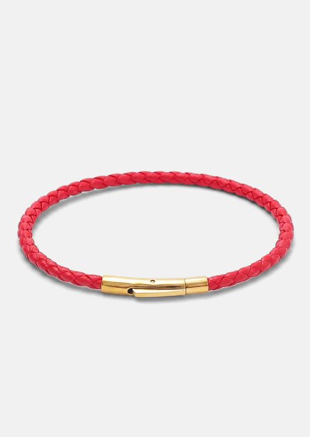 Pulsera de cuero Crimson Cadenza