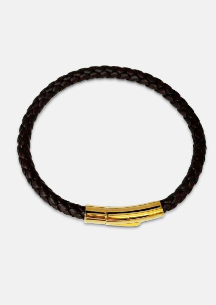 Pulsera de cuero Crown Weave