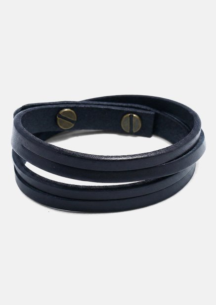 Pulsera de cuero Ebon Twist