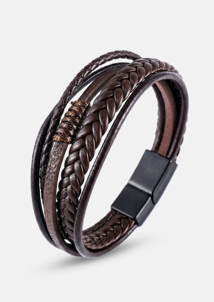 Pulsera de cuero Cavalier Weave