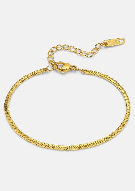 Pulsera Keen Edge - 18k Chapada en oro
