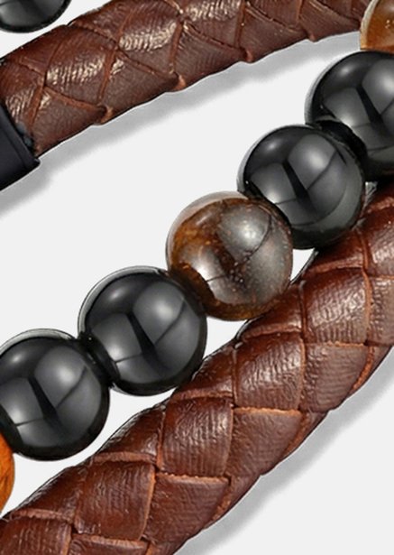 Pulsera de cuero Legacy Weave