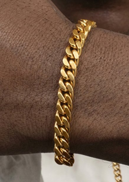Pulsera Excalibur Link - 18k Chapada en oro