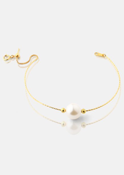 Pulsera Pearl Aura - 18k Chapada en oro