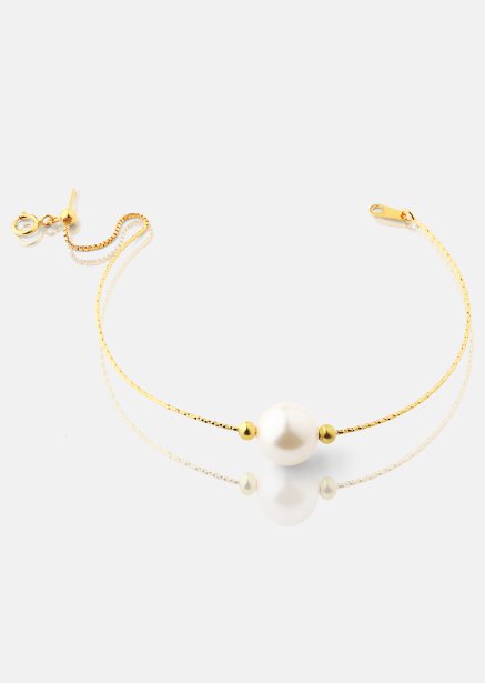 Pulsera Pearl Aura - 18k Chapada en oro