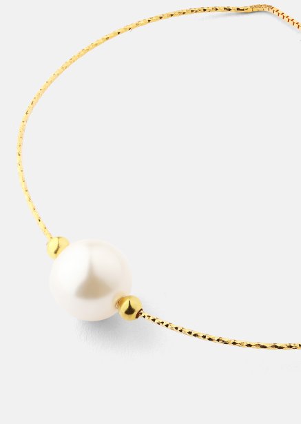 Pulsera Pearl Aura - 18k Chapada en oro