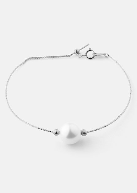 Pulsera Pearl Aura - Chapada en plata