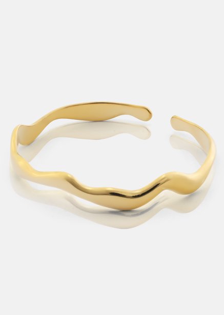 Pulsera Waveform - 18k Chapada en oro