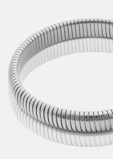 Pulsera Sculpted Coil - Chapada en plata