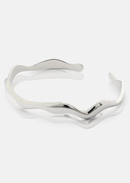 Pulsera Waveform - Chapada en plata