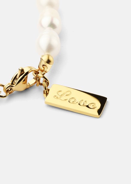 Pulsera Love Pearl - 18k Chapada en oro