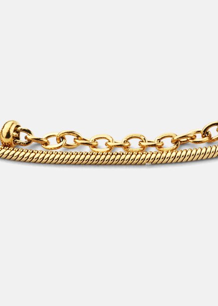 Pulsera Duo - 18k Chapada en oro