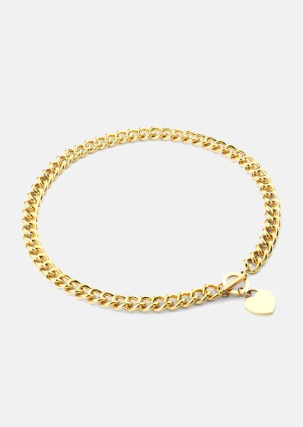 Luxe Circle Charm Necklace - 18k Chapado en oro