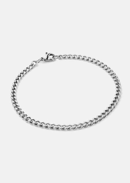 Silver Link Chain Bracelet - Chapada en plata