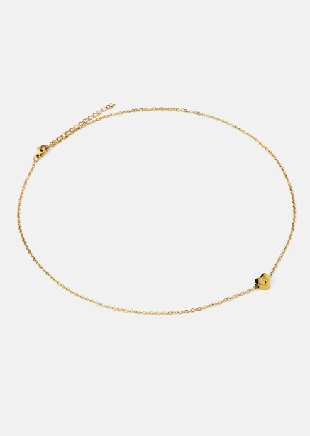 Collar Heart Letter A-N - 18k Chapado en oro