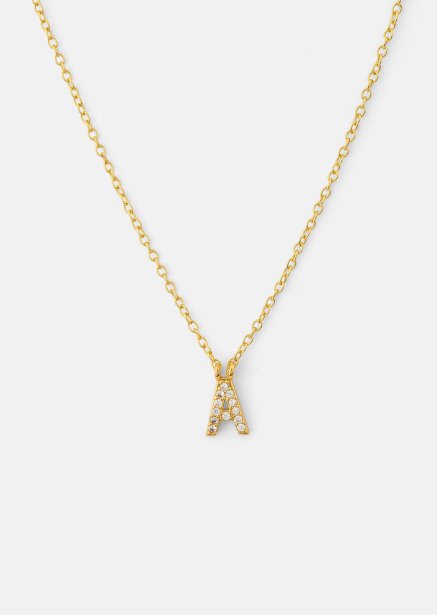 Collar Initial Letters A-N – 18k Chapado en oro