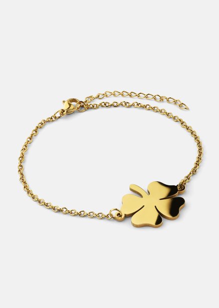 Pulsera Trébol de Cuatro Hojas – 18k Chapada en oro