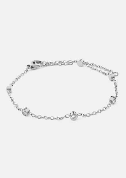 Pulsera Dainty Sparkle - Chapada en plata