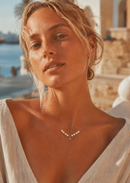 Collar Moonlet Grace - 18k Chapado en oro