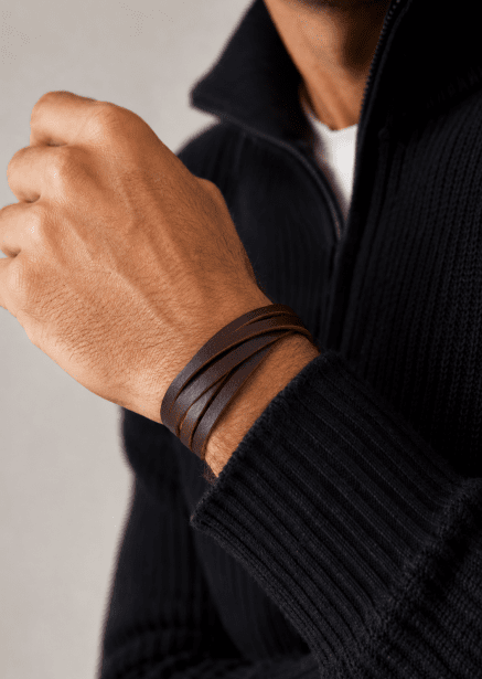 Pulsera de cuero Brawn Weave