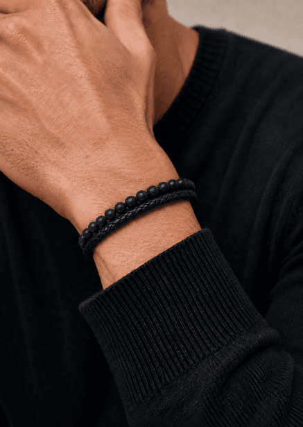 Pulsera de cuero Shadow Embrace