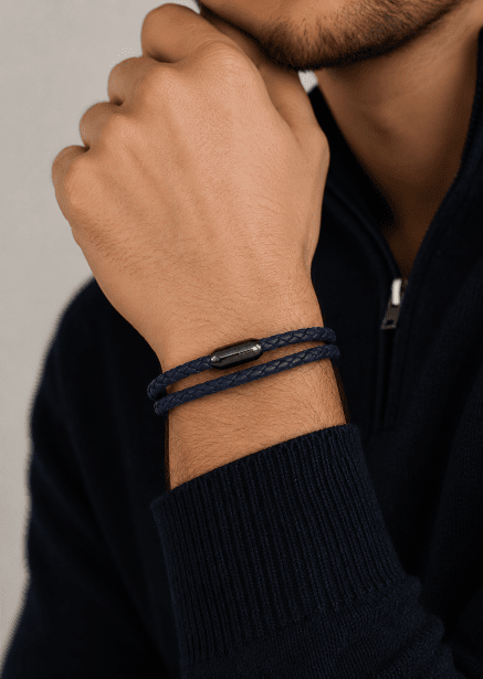 Pulsera de cuero Silent Crest
