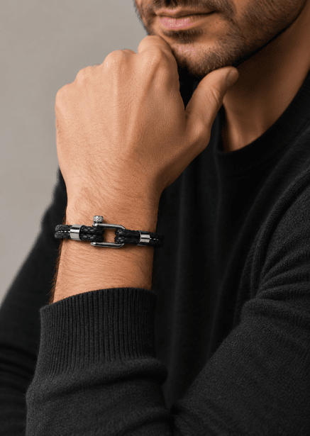 Pulsera de cuero Vertex Link