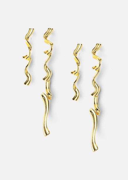 Pendiente Flow - 18k Chapado en oro