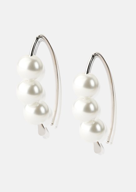 Pendiente Pearl Arc - Chapado en plata