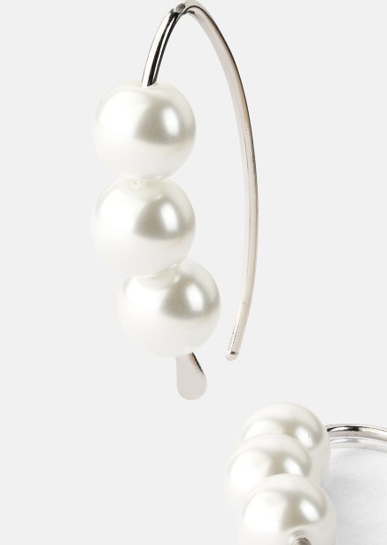 Pendiente Pearl Arc - Chapado en plata