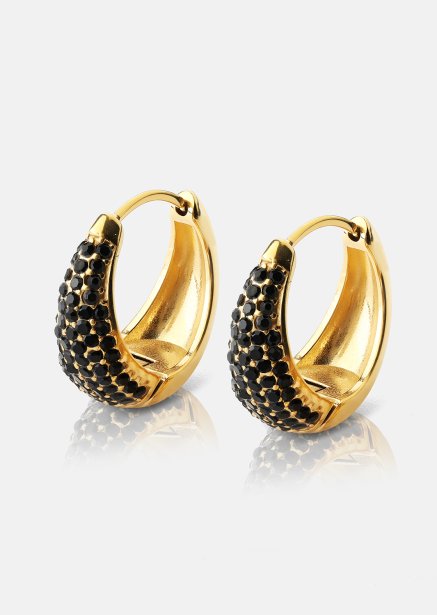 Pendiente Dark Crystal Hoop - 18k Chapado en oro