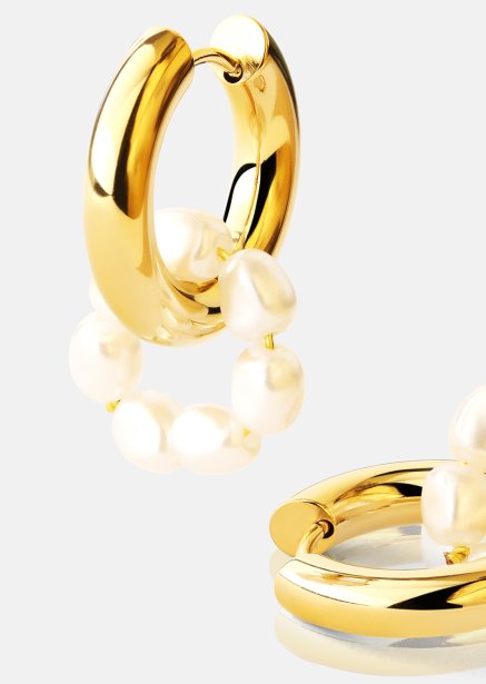 Pendiente Eterna Pearl - 18k Chapado en oro