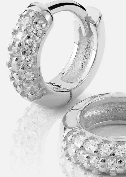 Pendiente Shimmer Hoops - Chapado en plata