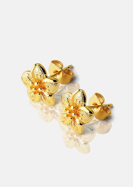 Pendiente Flores - 18k Chapado en oro