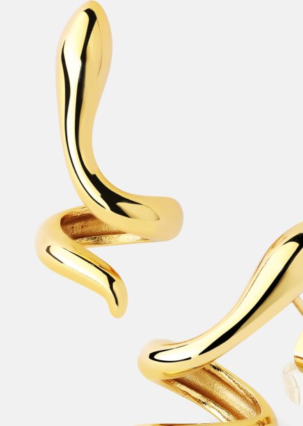 Serpentis Pendientes – 18k Chapados en oro