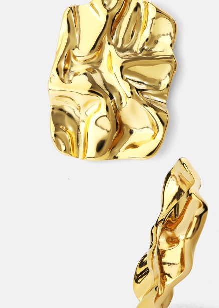Pendientes Lava - 18k Chapado en oro