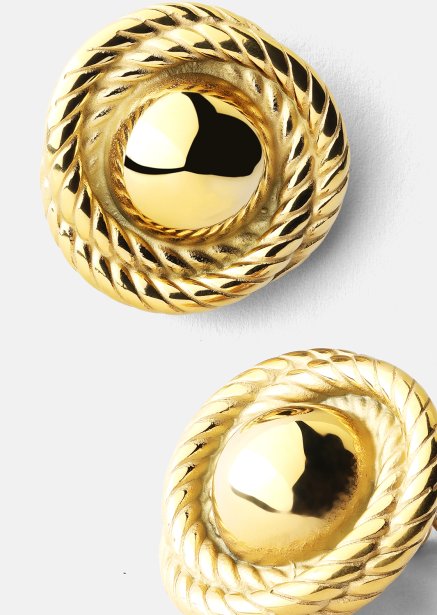 Pendiente Regal Twist - 18k Chapado en oro
