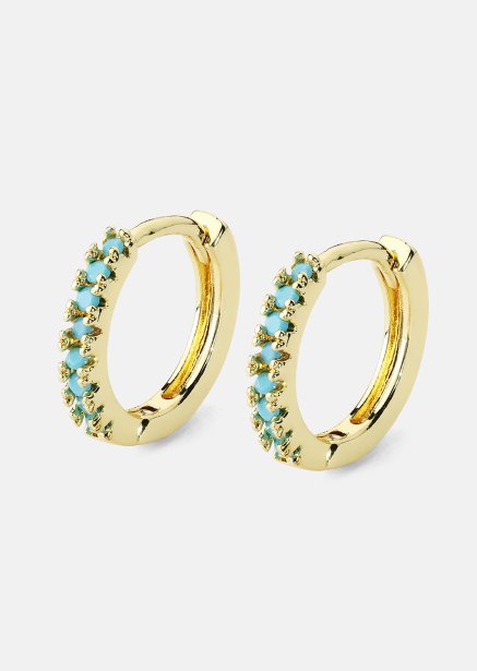 Pendiente Aitana Azul - 18k Chapado en oro