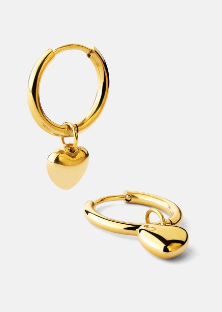 Pendiente Heart Hug Hoops - 18k Chapado en oro