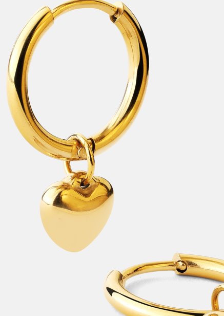 Pendiente Heart Hug Hoops - 18k Chapado en oro