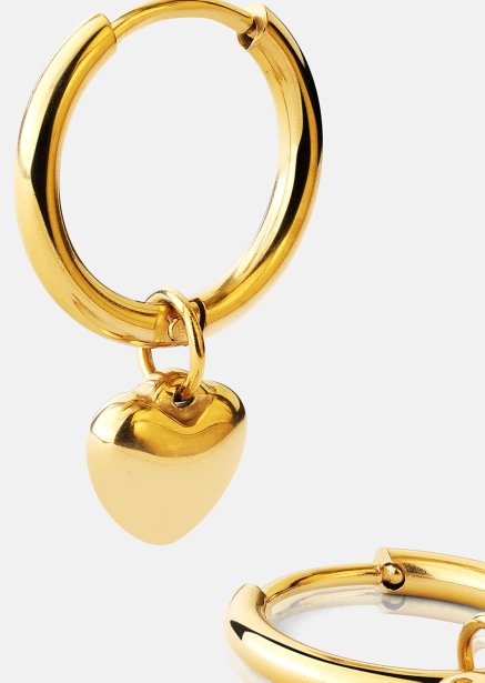 Pendiente Heart Hug Hoops - 18k Chapado en oro