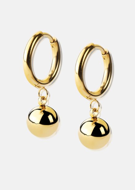 Pendiente Golden Orbit Hoops - 18k Chapado en oro