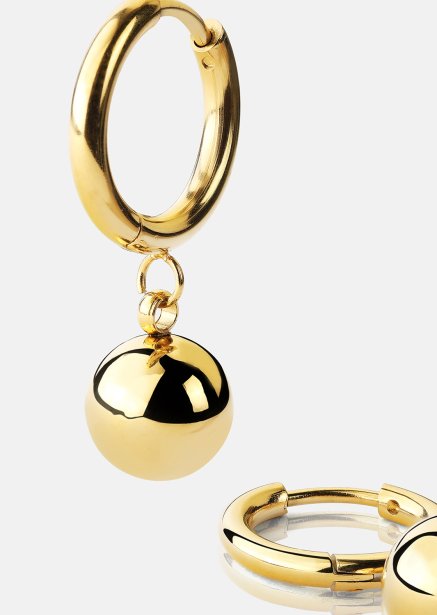 Pendiente Golden Orbit Hoops - 18k Chapado en oro