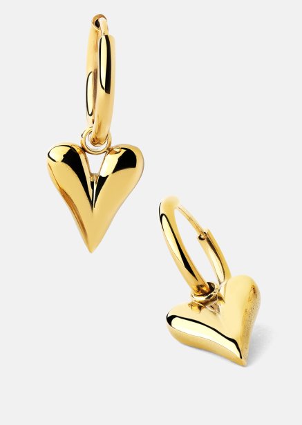 Pendientes Heart Drop - 18k Chapados en oro