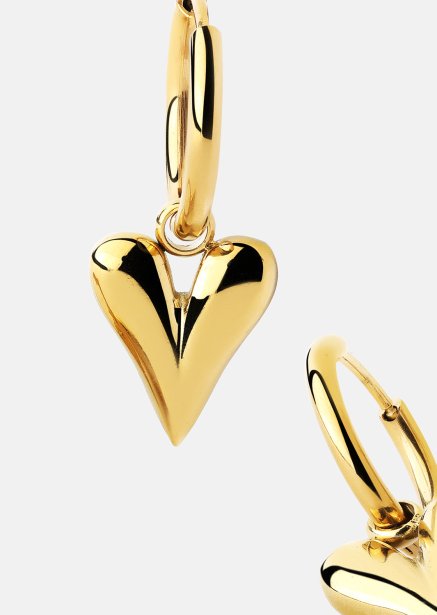 Pendientes Heart Drop - 18k Chapados en oro