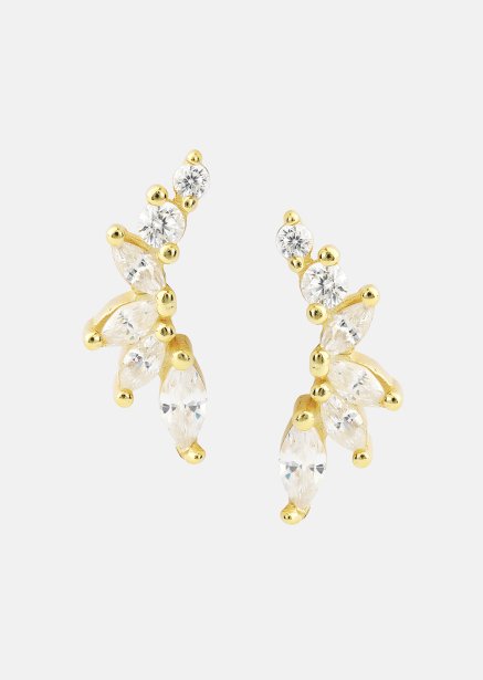 Pendientes Leaf Studs - 18k Chapados en oro