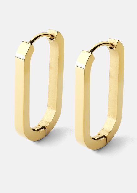 Pendiente Edge Hoops - 18k Chapado en oro