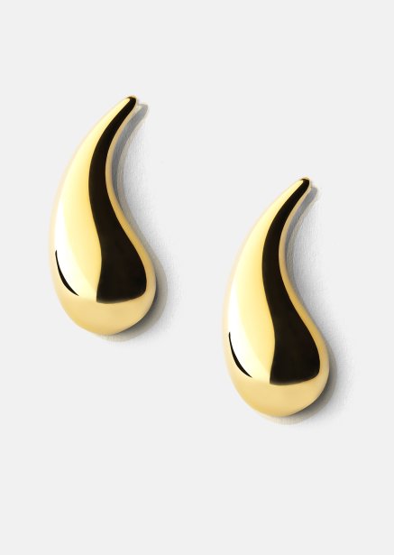 Pendientes Skulpturala Droppar – 18k Chapados en oro