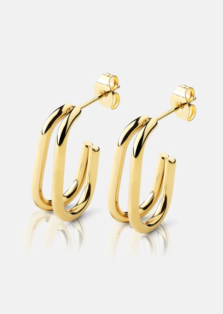 Pendientes Loop Duo – 18k Chapados en oro